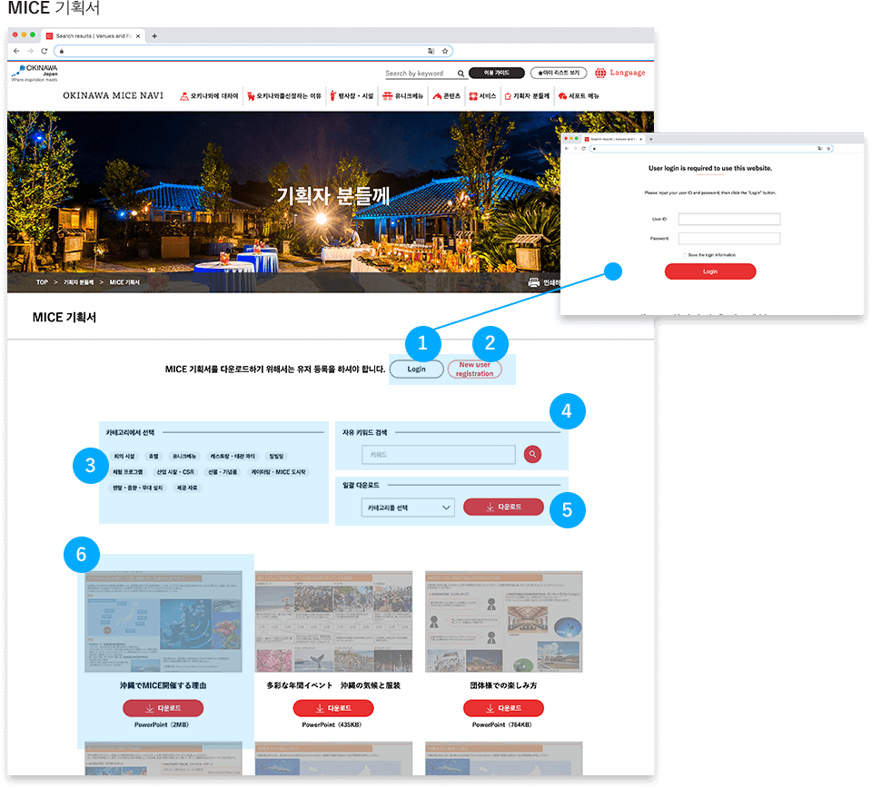 기획서에 대하여 | MICE企画書ページ