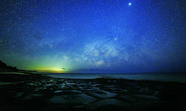 奥武島 畳石 星空