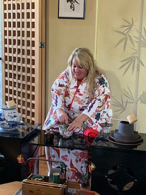 欧米のお客様 茶道体験風景②