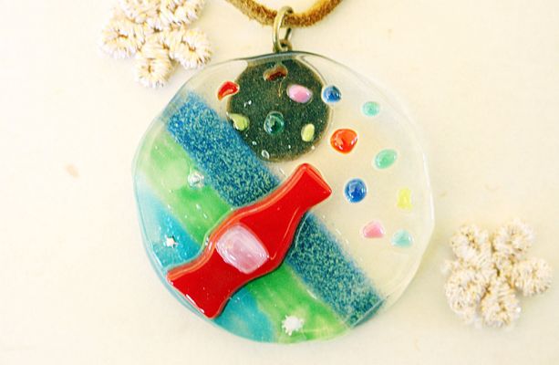 沖縄ガラス星砂体験