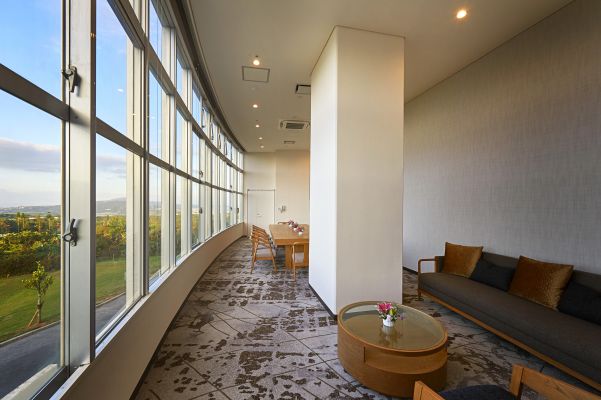 Reception set in meeting room.