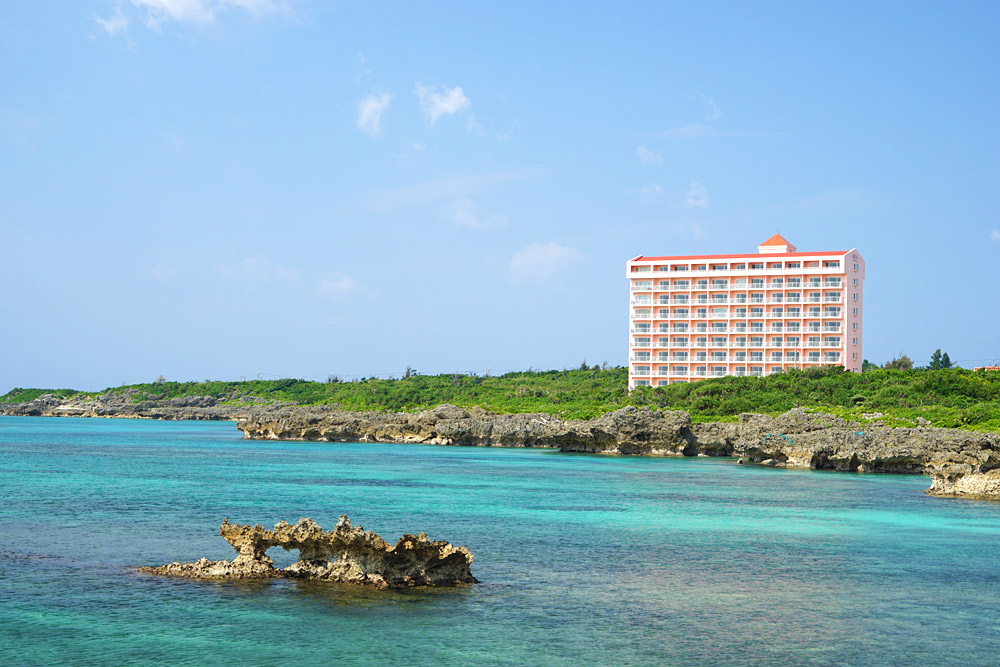 从德国村心形岩石的酒店眺望